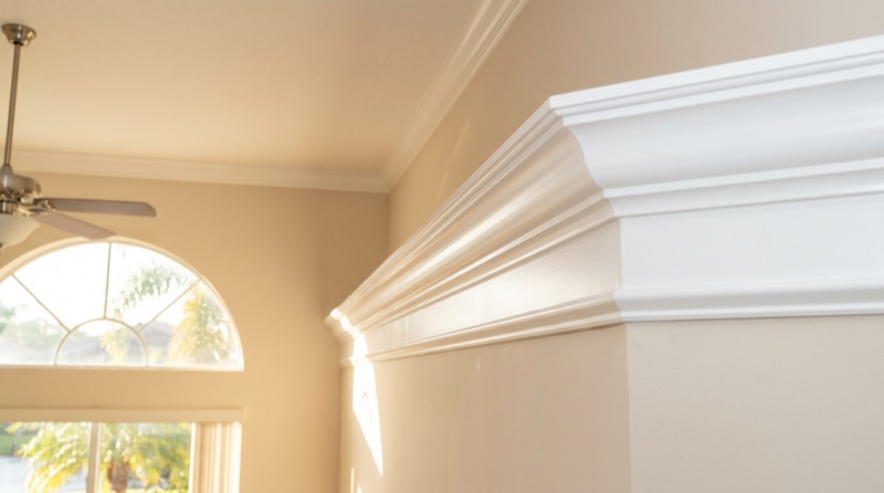 Crown molding painting with clean crisp lines in Volusia County FL