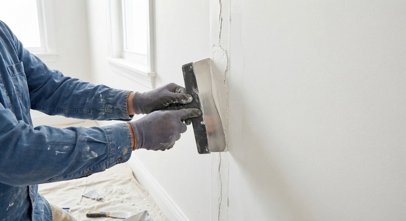 Drywall crack repair in New Smyrna Beach home