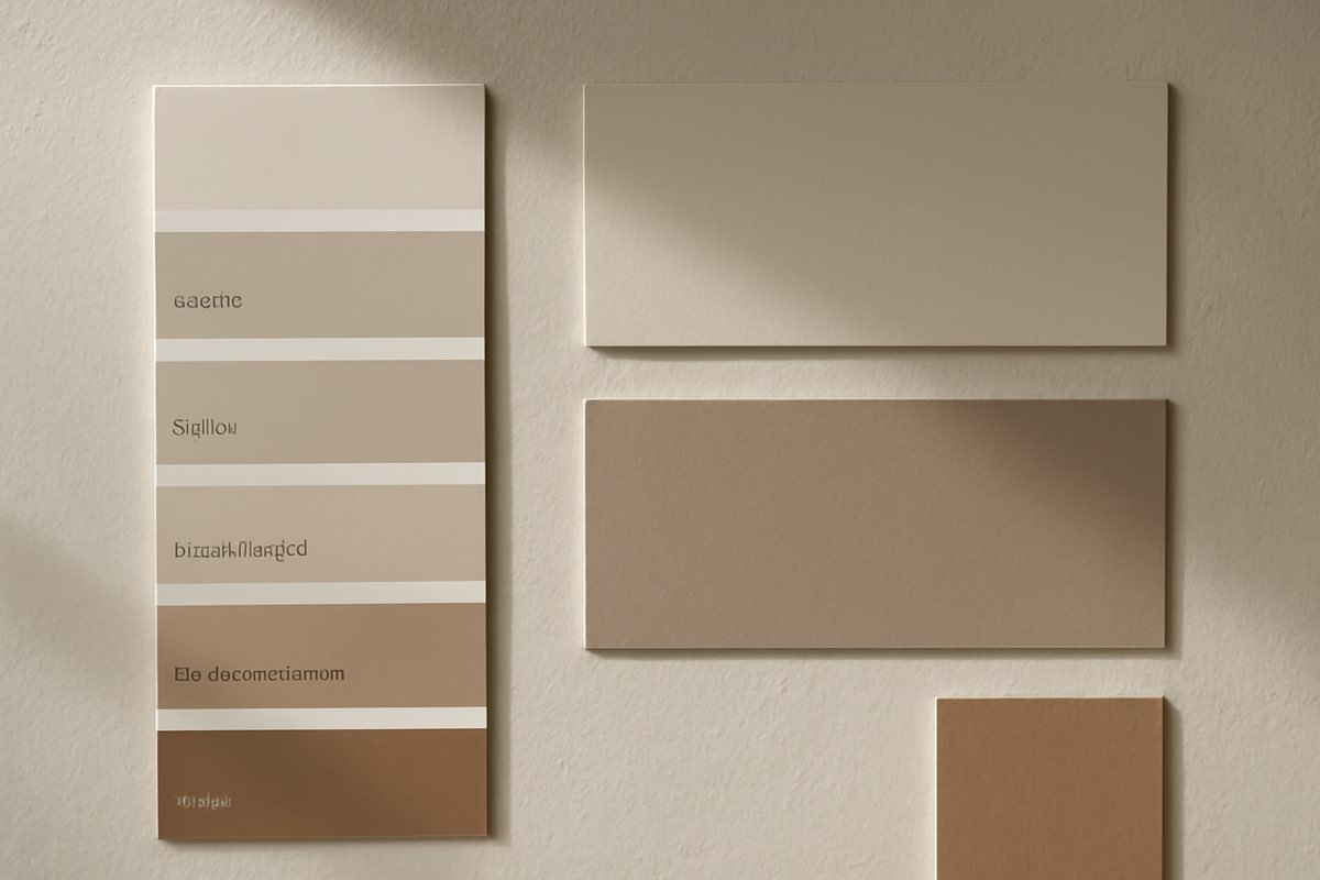Natural paint color swatches tested on a wall in Florida sunlight