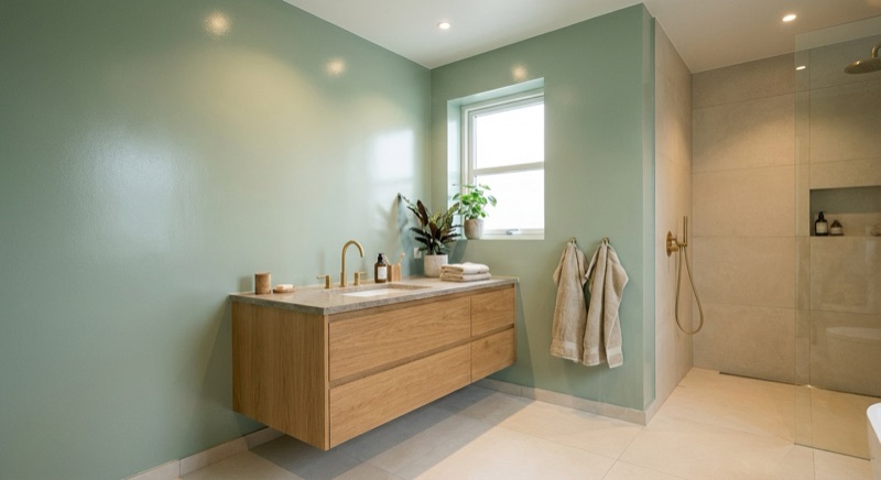 Bathroom wall painting New Smyrna Beach FL