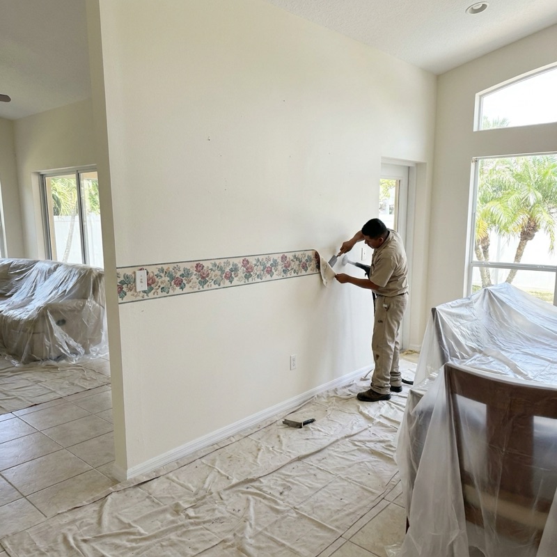 Wallpaper border removal in New Smyrna Beach FL